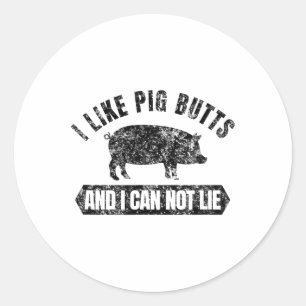  vind ik varkensknopen leuk en kan ik niet leuk vi ronde sticker
