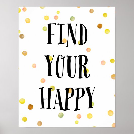 Vind je blije Stippen Poster (Voorkant)