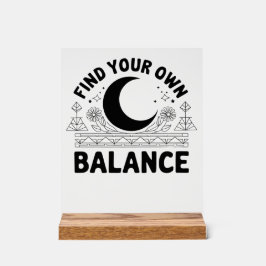 Vind je eigen balans acryl bord