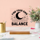 Vind je eigen balans acryl bord (Huwelijk)