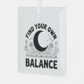 Vind je eigen balans glas ornament (Voorkant links)