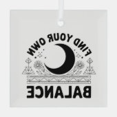 Vind je eigen balans glas ornament (Achterkant)