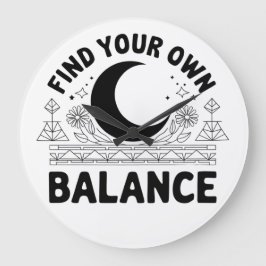 Vind je eigen balans grote klok