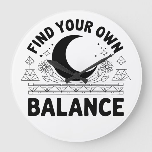 Vind je eigen balans grote klok (Voorkant)
