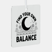 Vind je eigen balans metalen ornament (Voorkant Rechts)