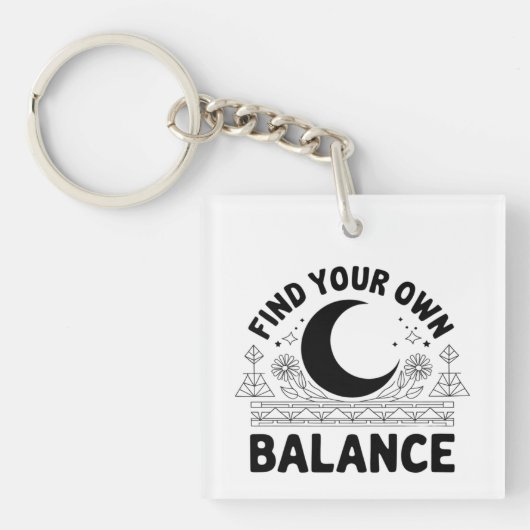 Vind je eigen balans sleutelhanger (voorkant)