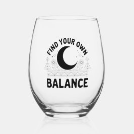 Vind je eigen balans wijnglas zonder voet