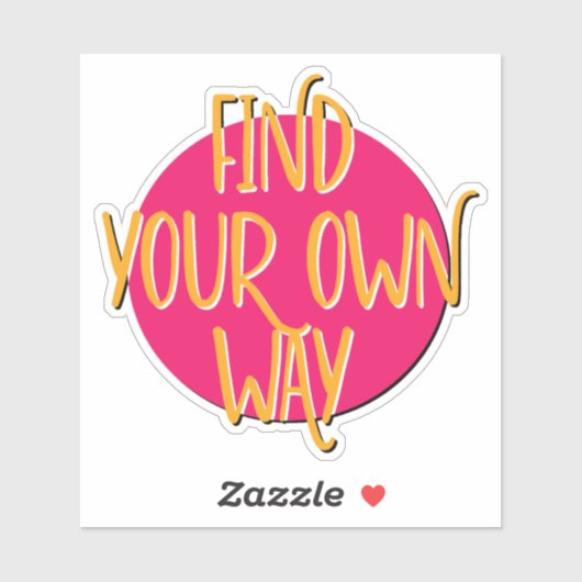 Vind je eigen weg 12 stappen slogan sticker (Vel)