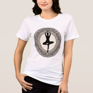 "Vind je evenwicht: Yoga Pose Silhouette T-shirt D