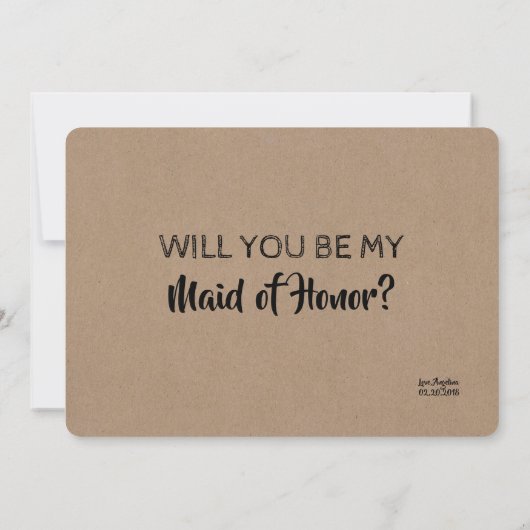 Vind je het ook leuk... Grappig bruidsmeisje voors Kaart (Achterkant)