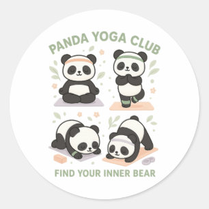 Vind je innerlijke panda Panda Yoga Club T-shirt Ronde Sticker