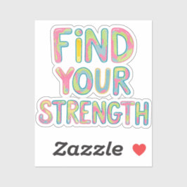 Vind je kracht sticker