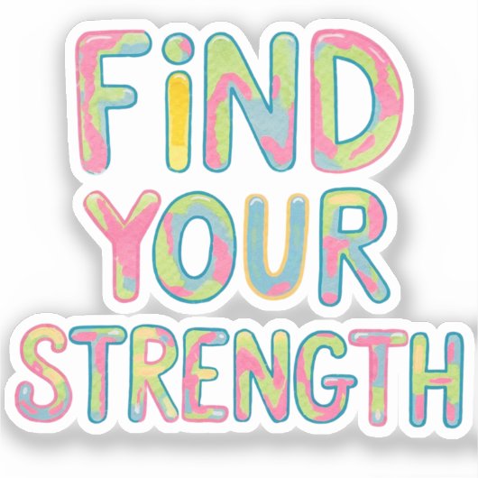 Vind je kracht sticker (Voorkant)