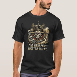 Vind je pad Schedel Phoenix Kompas Avontuur T-shirt