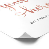 Vind je stoel hier Roos gouden bruiloft Poster (Hoek)