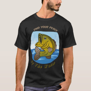 Vind je vrede bij het water t-shirt