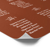 Vind je zitplaats Boho Terracotta bruiloft Poster (Hoek)