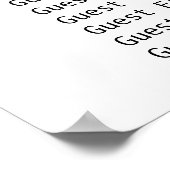 Vind je zitplaatskaart Weddenschap wit wit Poster (Hoek)