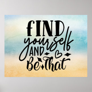Vind jezelf & wees dat poster