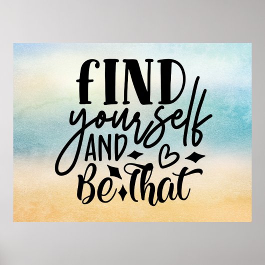 Vind jezelf & wees dat poster (Voorkant)