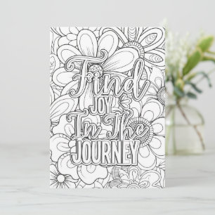 Vind Joy Doodle Flowers Kleur je eigen groet