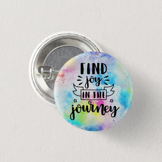 Vind Joy in de Button van de reis (Voorkant /achterkant)