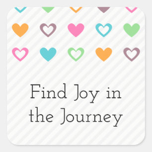 Vind Joy in de Reis Vierkante Sticker