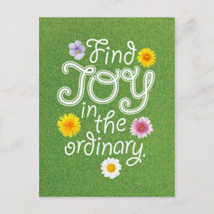 Vind Joy in het gewone Inspirerend Briefkaart