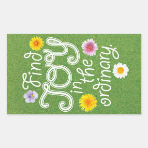 Vind Joy in het gewone Inspirerend Rechthoekige Sticker