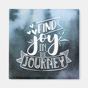 Vind Joy op reis 2-inch vierkant magneet