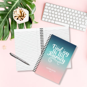 Vind Joy Pastel Positief Inspirerend Dagboek Notitieboek