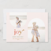 Vind Joy Two Photo Kerstmis Kaart (Voorkant)