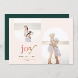 Vind Joy Two Photo Kerstmis Kaart