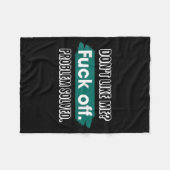 Vind me niet leuk F*ck off probleem opgelost grapp Fleece Deken (Voorkant (Horizontaal))