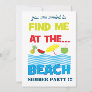 Vind me op het Beach Summer Party Kaart
