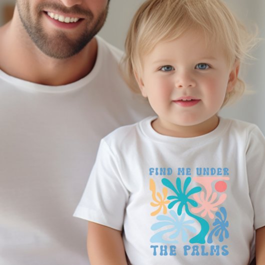 Vind mij onder het thema Palms zomer Kinder Shirts