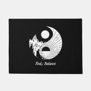 Vind Saldo Zen Yin Yang Black White Deurmat