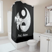 Vind Saldo Zen Yin Yang Black White Douchegordijn (In situ)