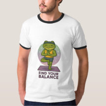 Vind uw Balans - Yoga Kikker T-shirt"
