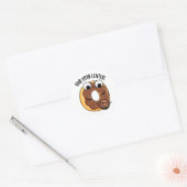 Vind uw Centrum Grappig Donut Pun Ronde Sticker (Envelop)