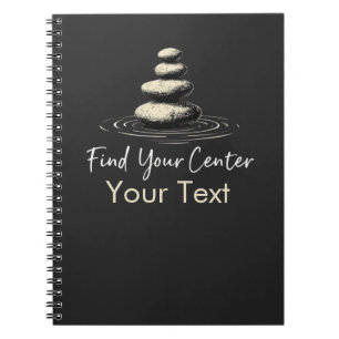 Vind uw Centrum Minimalistische Zen Stones Notitieboek