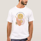 Vind uw Peace Retro Hippie T-shirt (Voorkant)