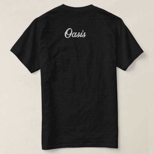 Vind uw rustige graffiti Oasis T-shirt T-shirts (Design achterkant)