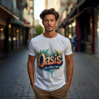 Vind uw rustige graffiti Oasis T-shirt T-shirts
