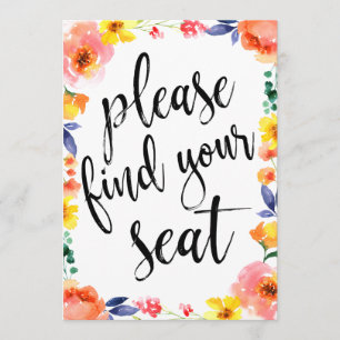 Vind uw stoel Betaalbaar Boho bloemenschild Kaart