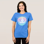 Vind uw vrede blauw Tri-Blend shirt (Voorkant volledig)