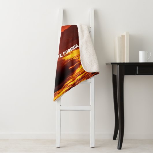 "Vind uw vuur binnen" Sherpa Blanket Sherpa Deken (In situ)