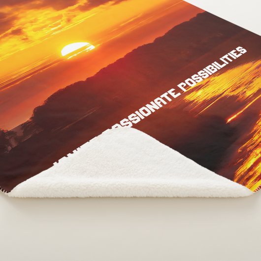 "Vind uw vuur binnen" Sherpa Blanket Sherpa Deken (3/4)