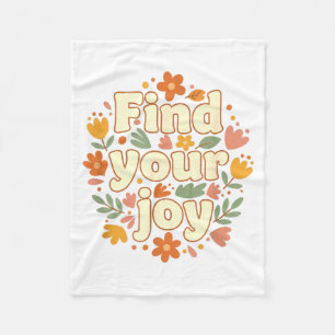 Vind Vreugde Bloemige Wellness Natuur Inspirerend Fleece Deken