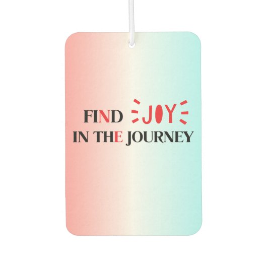 Vind vreugde in de reis | Inspirerend prijsopgave Luchtverfrisser (Voorkant)